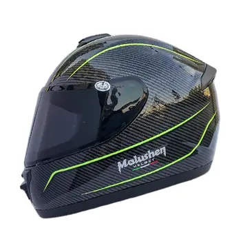 Оригинальный бренд Malushen Personality Мужской Мотоциклетный Шлем с полным лицом, женская Защитная шляпа для детского мотокросса из углеродного волокна  10