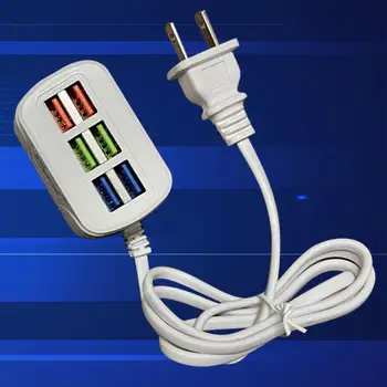 Широкое применение Компактный практичный 6 Портов USB Источник питания Зарядная розетка USB Удлинитель для дома  10