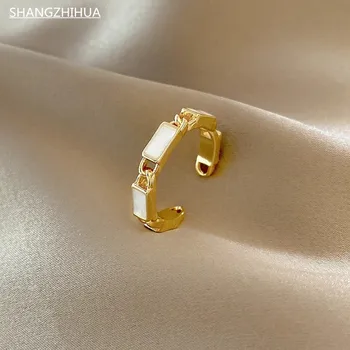 Новое классическое роскошное кольцо с медной глазурью 2021 года в Корее - необычный ювелирный аксессуар для женских модных колец  1