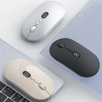 Игровая мышь с 7 клавишами, портативная беспроводная мышь Bluetooth с частотой 2,4 ГГц, Офисная мышь с портом USB 2400 точек на дюйм, Компьютер для ноутбука на платформе Macbook  0
