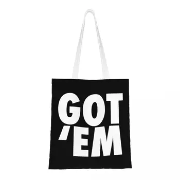 Многоразовая сумка для покупок Got Em, женская холщовая сумка через плечо, прочные сумки для покупок в продуктовых магазинах  10